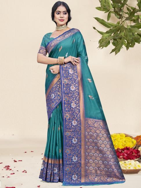 Bunawat Nirupa Silk Vol 5 royal blue silk saree online india