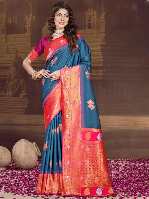 Bunawat Ocean Silk buy raw silk sarees online india