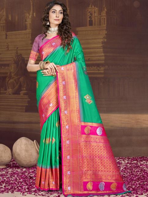 Bunawat Ocean Silk buy raw silk sarees online india