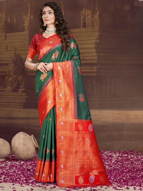 Bunawat Ocean Silk buy raw silk sarees online india