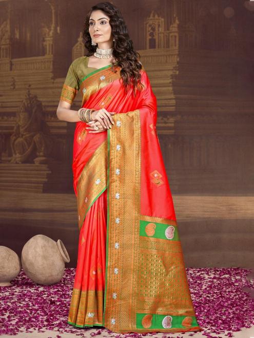 Bunawat Ocean Silk buy raw silk sarees online india