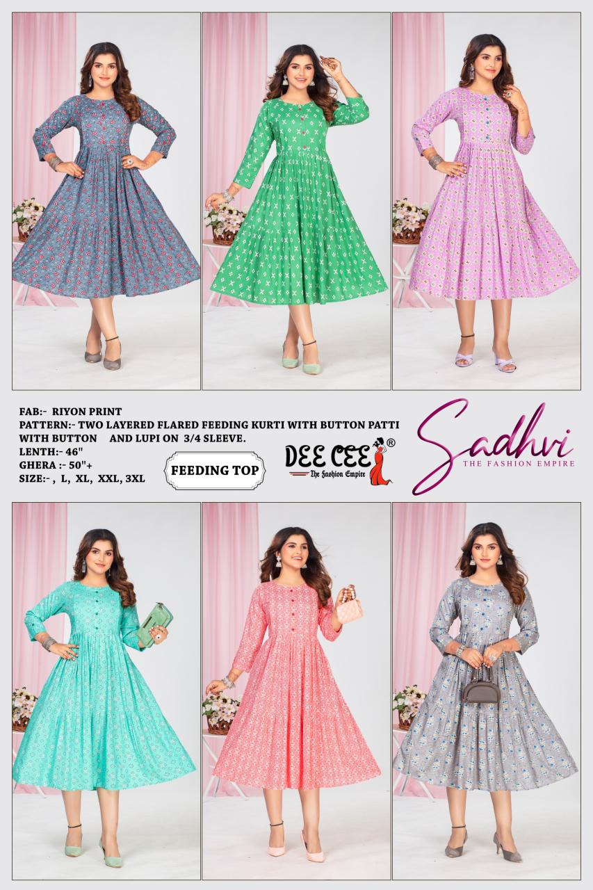 Deecee Sadhvi maternity long kurtis online india 