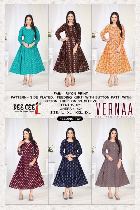 DeeCee Vernaa feeding kurtis india mart