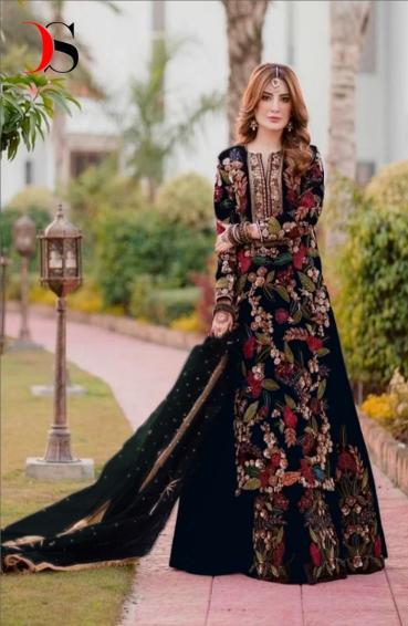 Deepsy 108 Velvet with heavy embroidery Pakistani Suits Wholesale Catalog