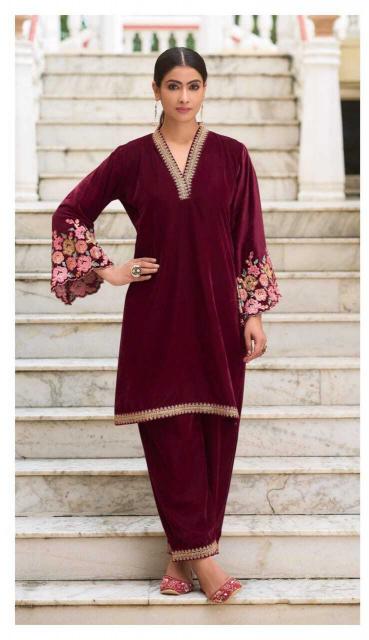 Deepsy D 543 ABCD Velvet Readymade akbar aslam wholesale pakistani suits