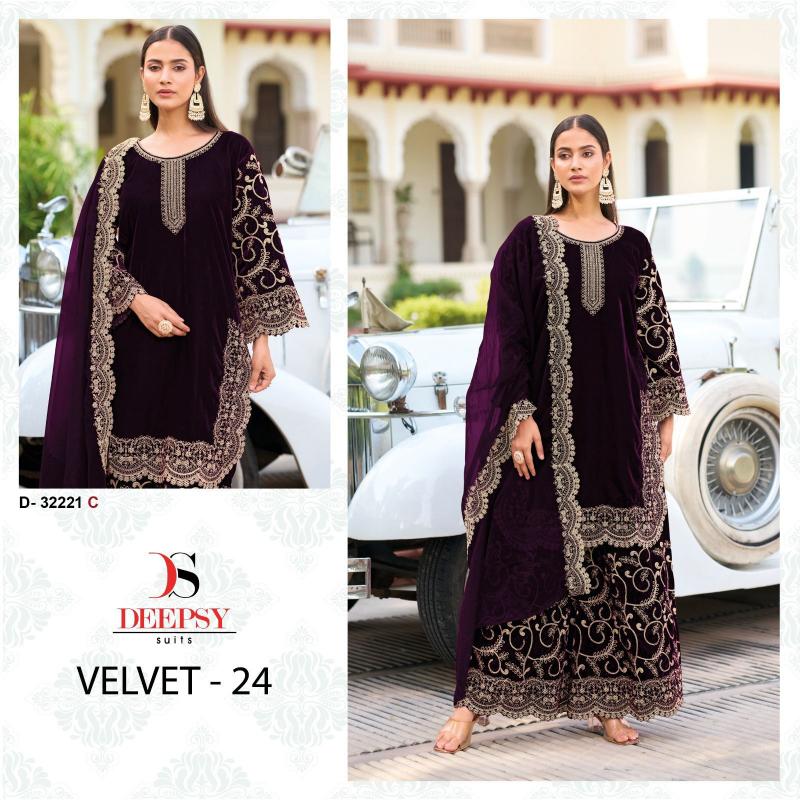 Deepsy Hit Deisgn of Velvet 24 D- 32221 ABCD Salwar Kameez Wholesale Catalog