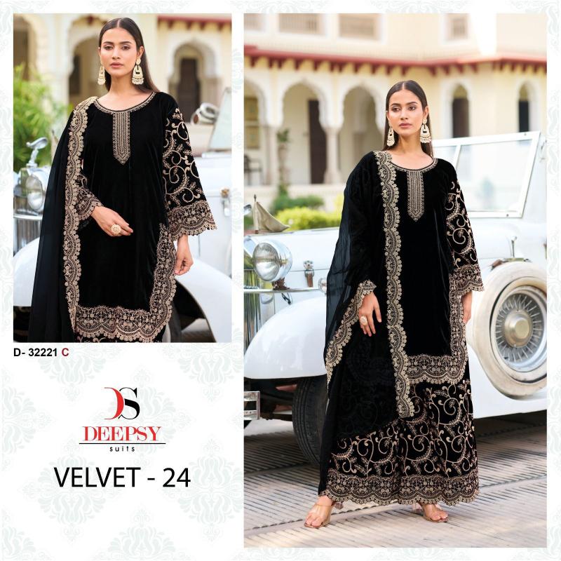 Deepsy Hit Deisgn of Velvet 24 D- 32221 ABCD Salwar Kameez Wholesale Catalog