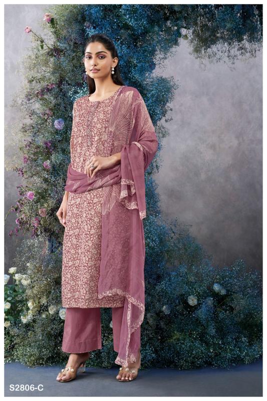 Ganga Amihan 2806 Premimum Cotton Silk Satin Salwar Kameez Wholesale Catalog  