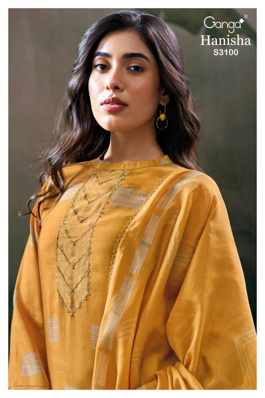 Ganga Hanisha 3100 Premium Pure Bemberg Silk Salwar Kameez Wholeslae Catalog