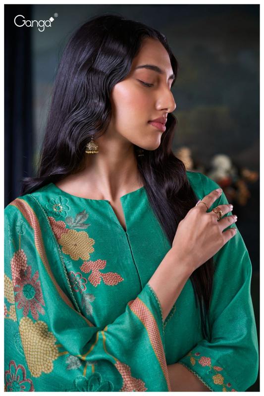 Ganga Lzabela 3037 Premium Pure Bemberg Russian Silk Salwar Kameez Wholesale Catalog