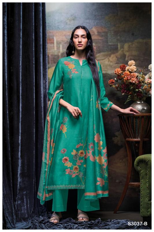 Ganga Lzabela 3037 Premium Pure Bemberg Russian Silk Salwar Kameez Wholesale Catalog