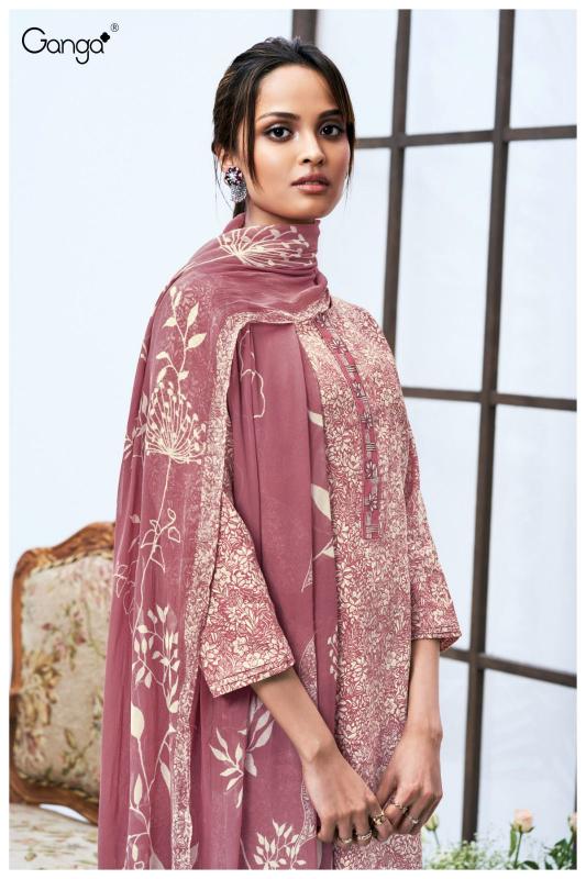 Ganga Nadia 2805 Premium Cotton Satin Salwar Kameez Wholesale Catalog