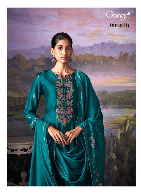 Ganga Serenity Premium Pure Bemberg Russian Silk Salwar Kameez Wholesale Catalog