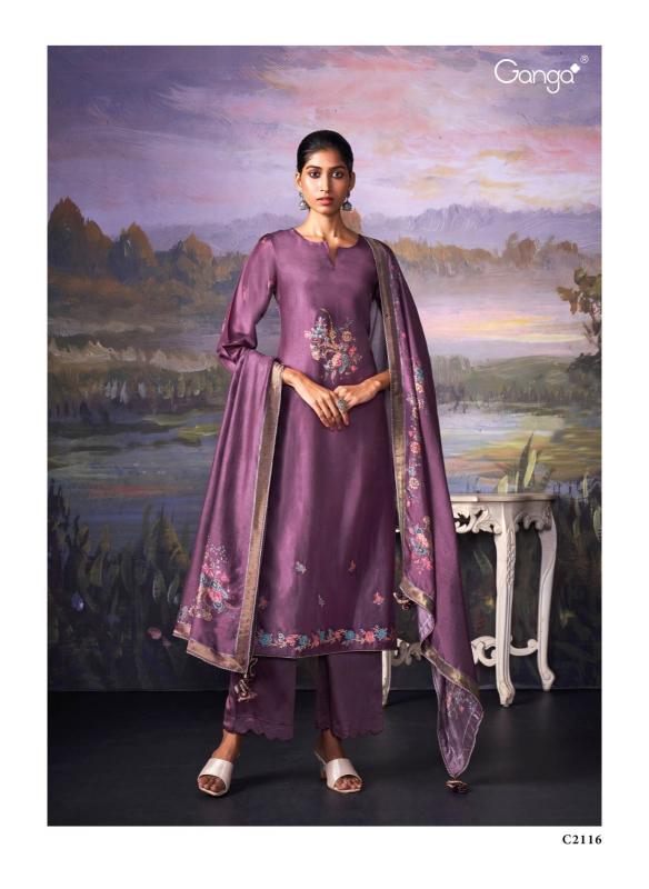 Ganga Serenity Premium Pure Bemberg Russian Silk Salwar Kameez Wholesale Catalog