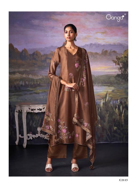 Ganga Serenity Premium Pure Bemberg Russian Silk Salwar Kameez Wholesale Catalog