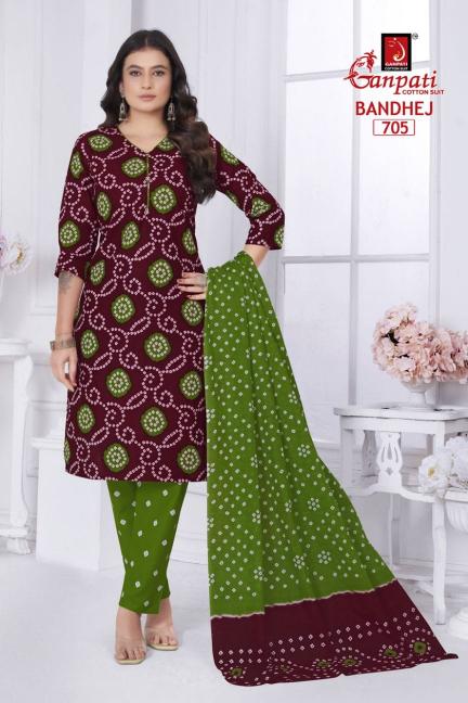 Ganpati Bandhani Pant Vol-7 – Kurti Pant With Dupatta - Wholesale Catalog