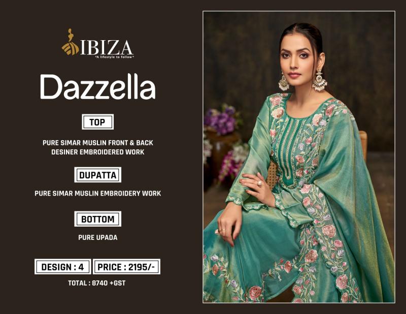 Ibiza Dazzella Muslin Salwar Kameez Wholesale Catalog