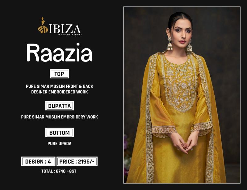 Ibiza Raazia wholesale unstitched salwar kameez suppliers