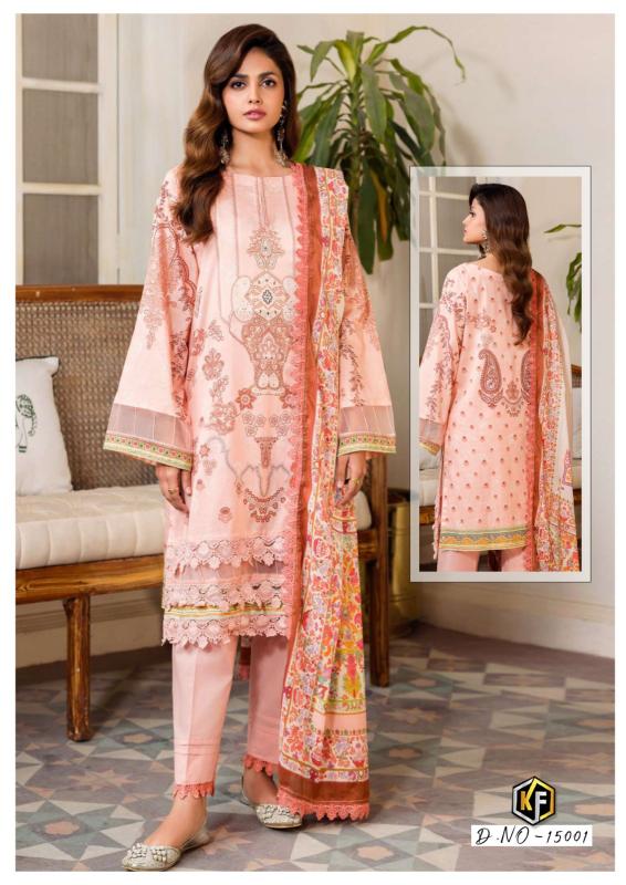 KevalFab Charizma Vol-15 – Karachi Dress Material - Wholesale Catalog