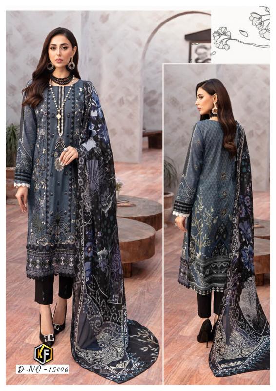 KevalFab Charizma Vol-15 – Karachi Dress Material - Wholesale Catalog