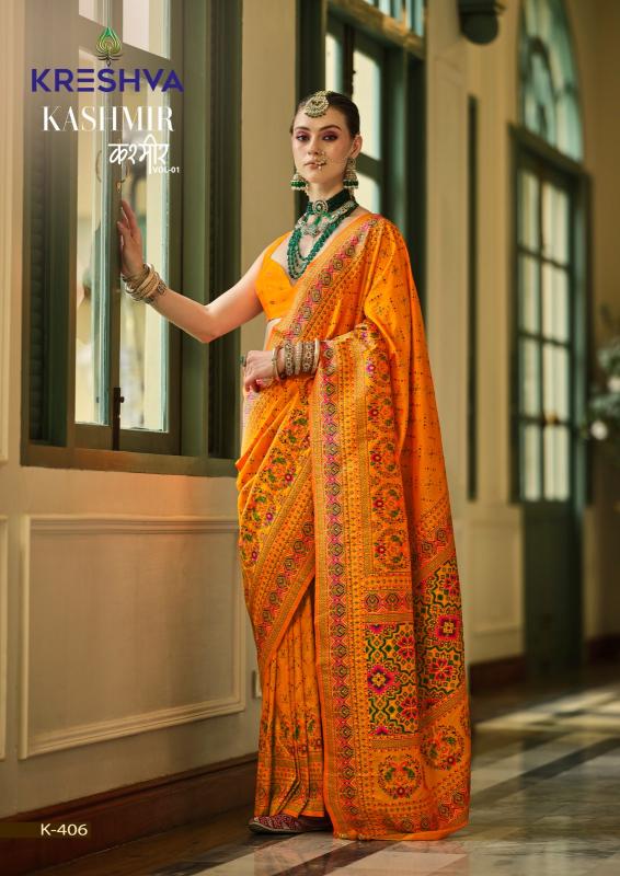 Kreshva Kashmir Vol 1 banarasi saree manufacturer in india