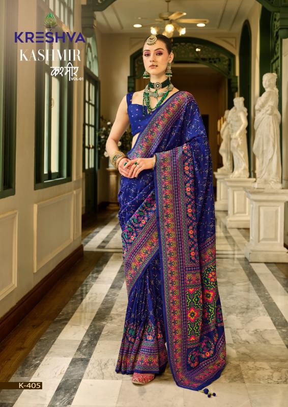 Kreshva Kashmir Vol 1 banarasi saree manufacturer in india