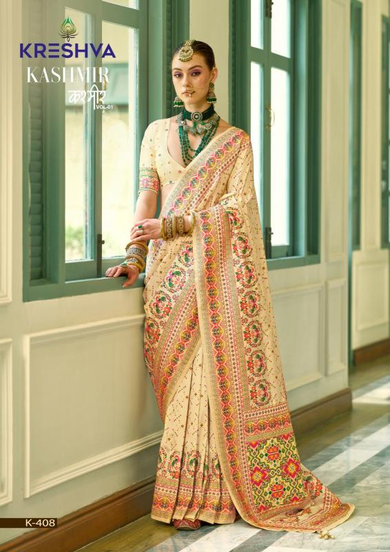 Kreshva Kashmir Vol 1 banarasi saree manufacturer in india