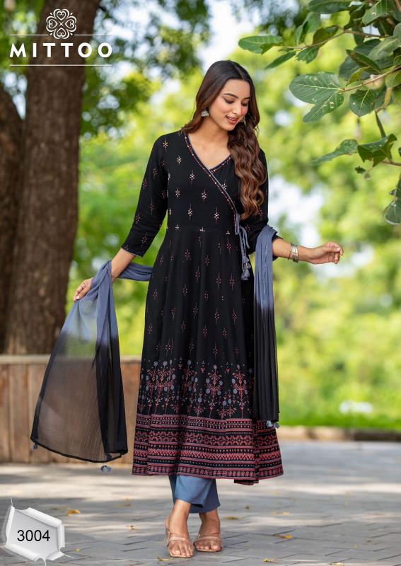 Mittoo Padmavat buy black long kurti online in india