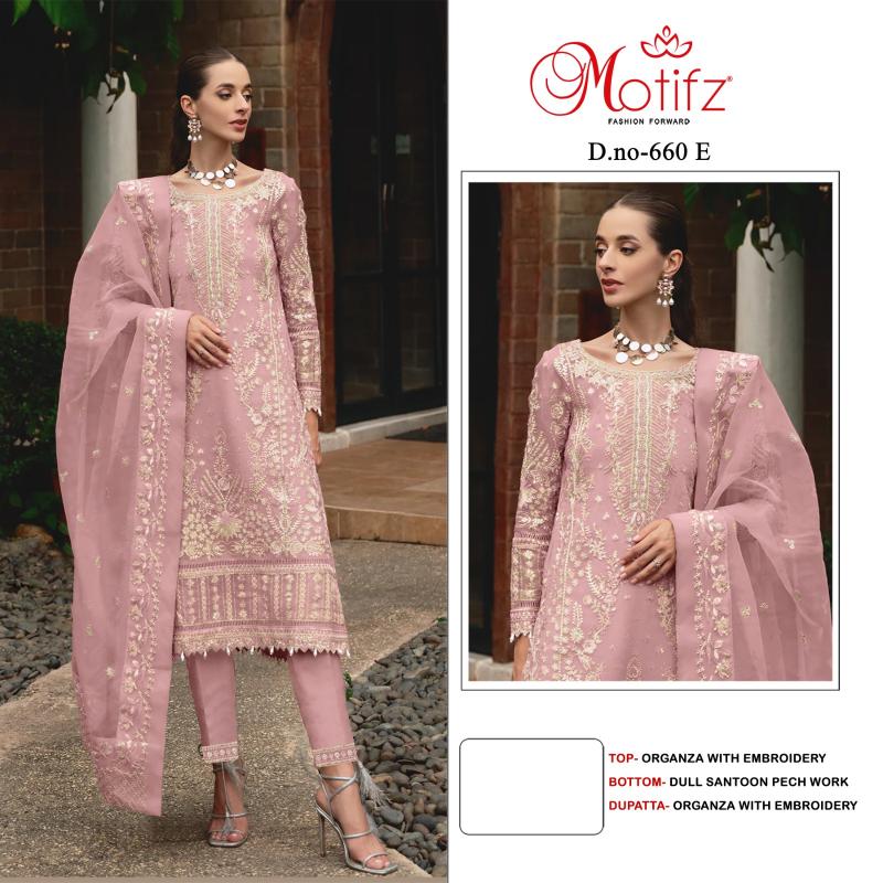 Motifz 660 EFGH Organza pakistani suit wholesale and lots