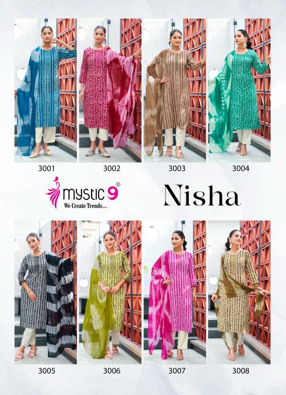 Mystic 9 Nisha Vol 3 cotton fab india plain kurtis