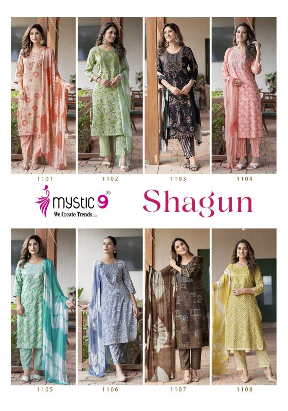 Mystic 9 Shagun Vol 11 Rayon Kurti Wholesale Catalog