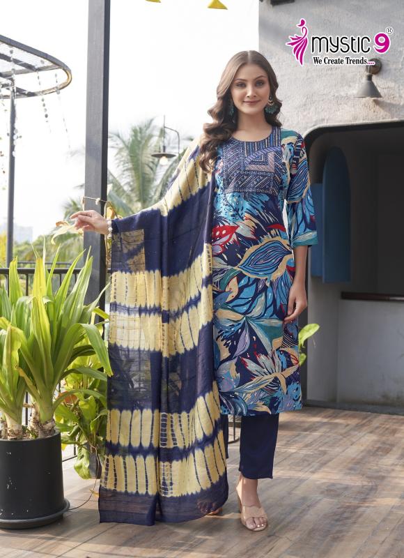 Mystic9 Sabri Vol-4 – Kurti Pant With Dupatta - Wholesale Catalog