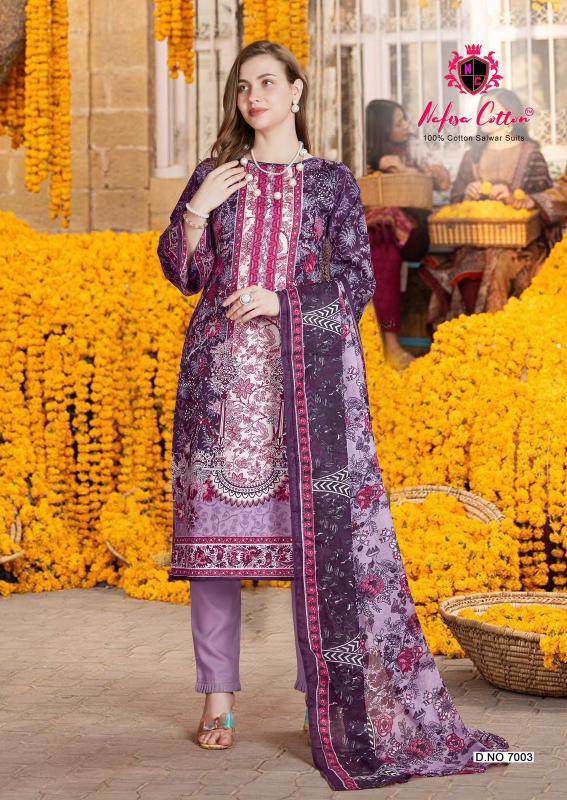 Nafisa Andaaz Vol 7 Cotton Digital Pakistani Suit Wholesale Catalog