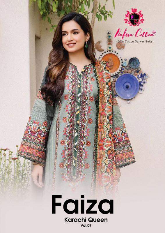 Nafisa Faiza Vol-09 – Karachi Dress Material - Wholesale Catalog