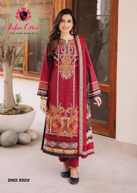 Nafisa Faiza Vol-09 – Karachi Dress Material - Wholesale Catalog