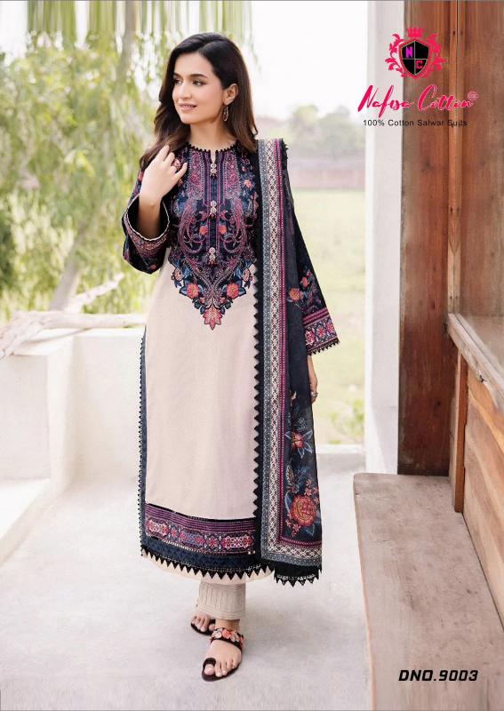 Nafisa Faiza Vol-09 – Karachi Dress Material - Wholesale Catalog