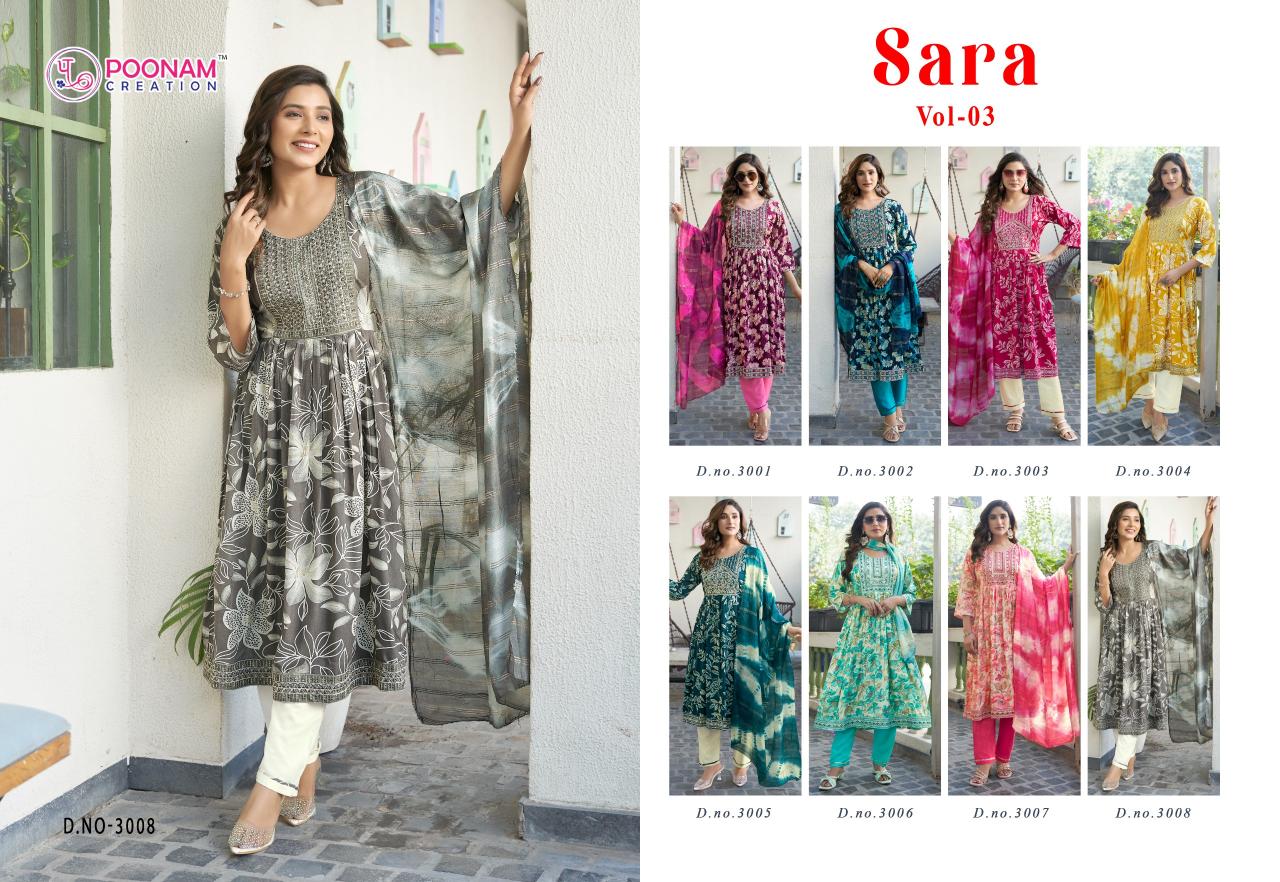 Poonam Sara Vol 3 ethnic designer kurti online india