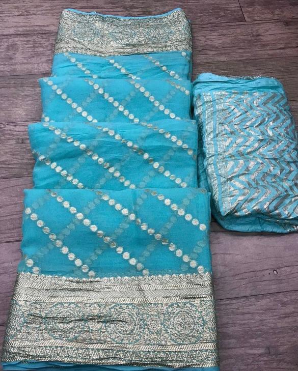 Sabella Pure Viscose Georgette leheriya sarees india