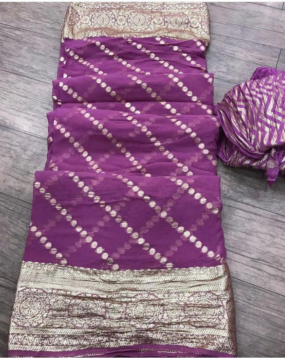 Sabella Pure Viscose Georgette leheriya sarees india