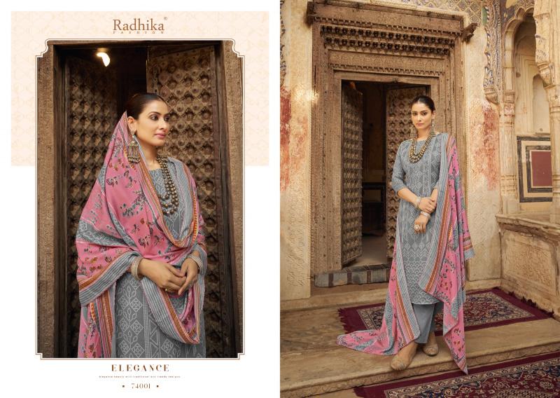 Radhika Sumyra Bandhej Pashmina dress material wholesale market in chennai