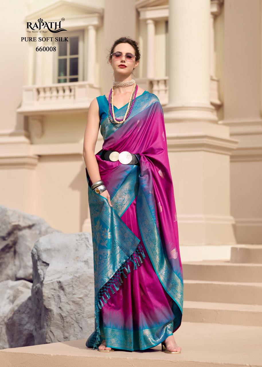 Rajpath White Mango Soft Silk latest saree price in india