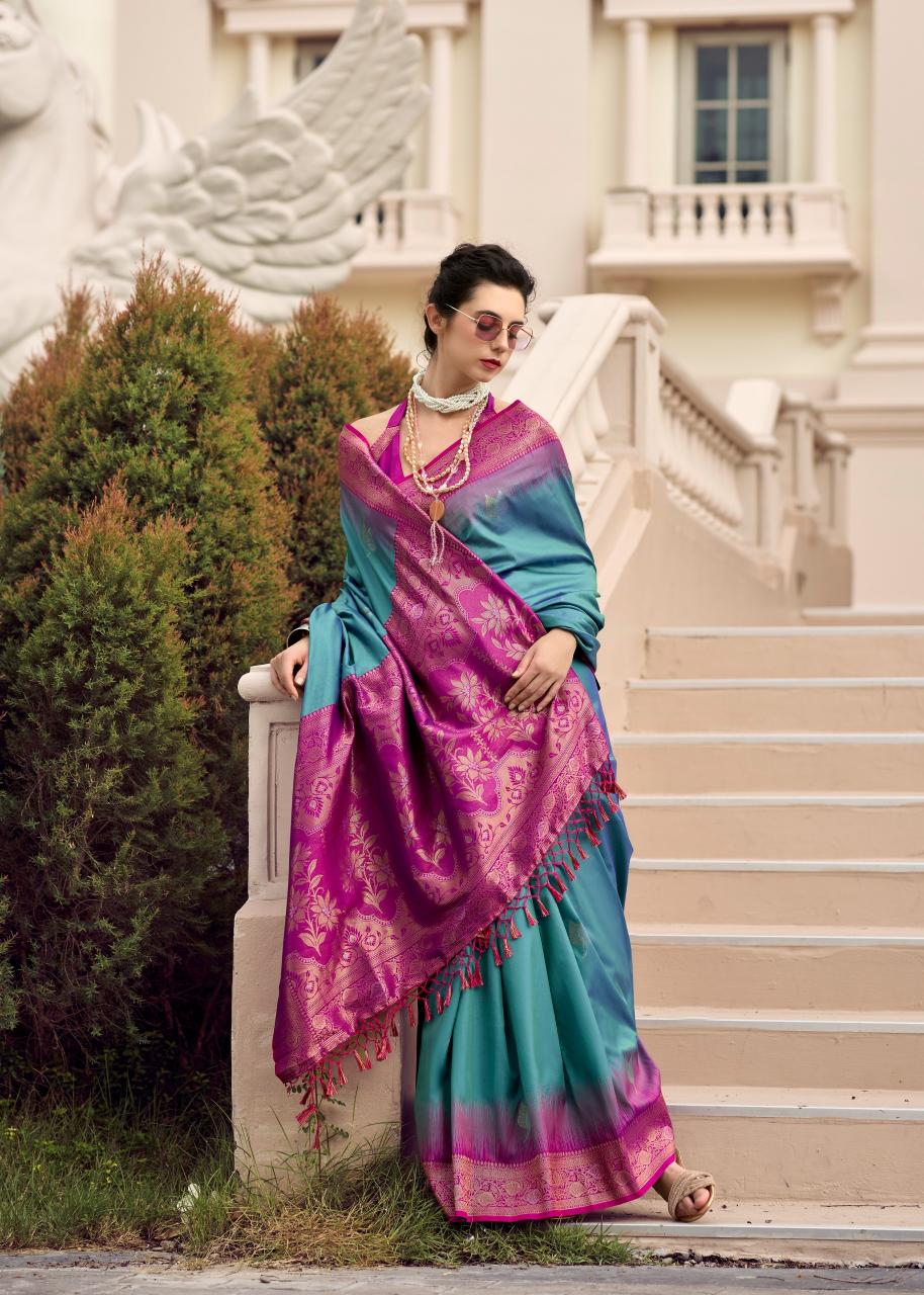 Rajpath White Mango Soft Silk latest saree price in india