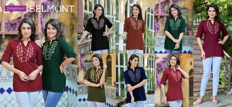 Rangmaya Belmont plain short kurtis online india