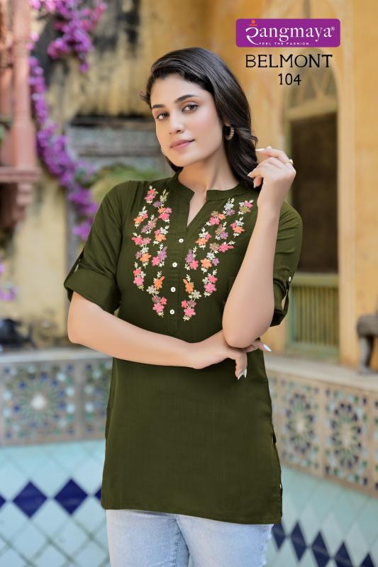 Rangmaya Belmont plain short kurtis online india