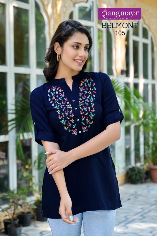 Rangmaya Belmont plain short kurtis online india