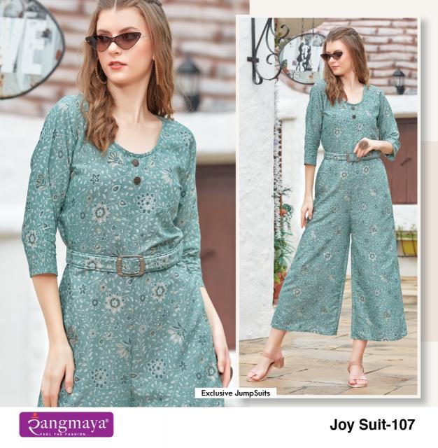 Rangmaya Joy suit Western Jum Suit Wholesale catalog