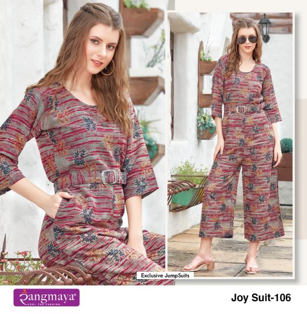 Rangmaya Joy suit Western Jum Suit Wholesale catalog