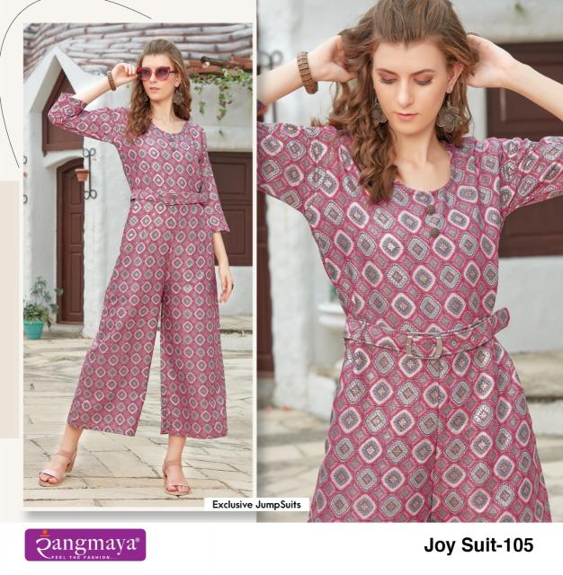 Rangmaya Joy suit Western Jum Suit Wholesale catalog