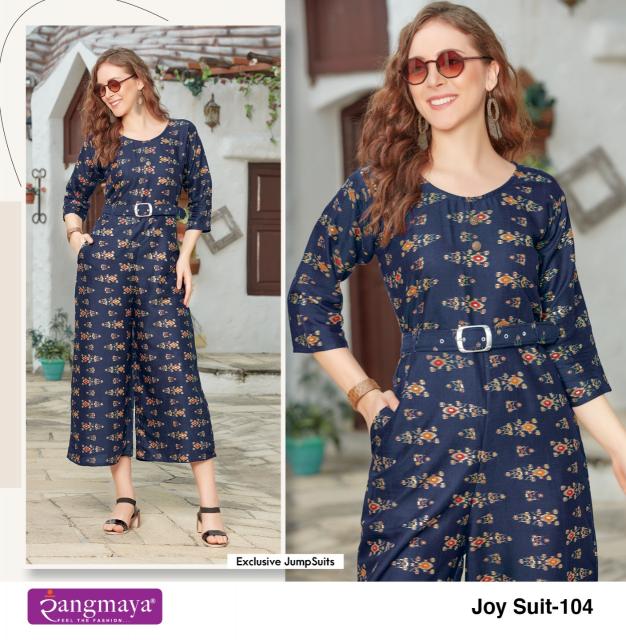 Rangmaya Joy suit Western Jum Suit Wholesale catalog