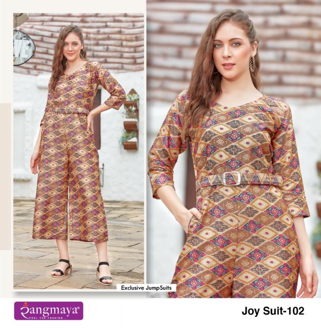 Rangmaya Joy suit Western Jum Suit Wholesale catalog